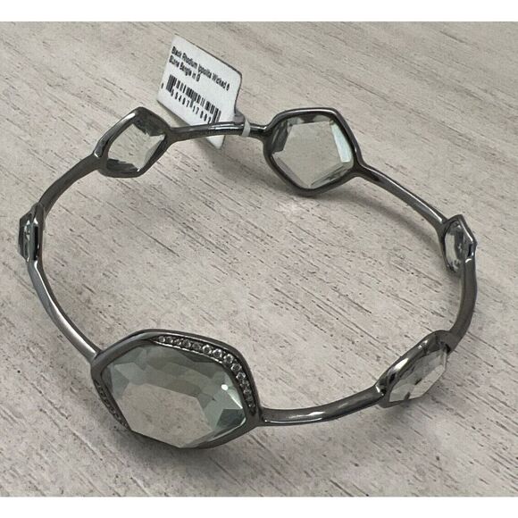 Ippolita Black Rhodium Silver 925 Diamond Wicked 6 Station Bangle Bracelet $2495 - Picture 1 of 12